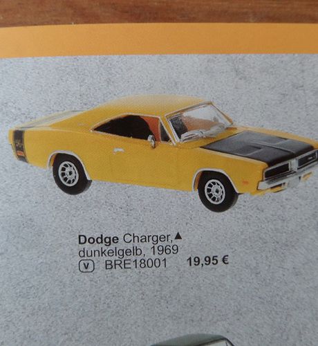 Voorbestellen !.Brekina H0 18001 Dodge Charger