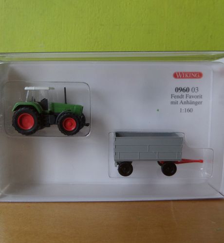 Wiking N 96003 Fendt Favorit met aanhanger