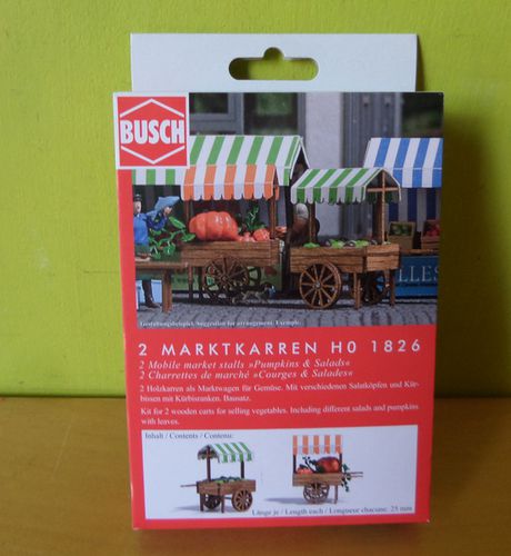 Busch H0 1826 2 Marktkarren