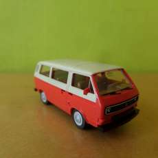 Wiking H0 29202 VW T3 bus rood / wit
