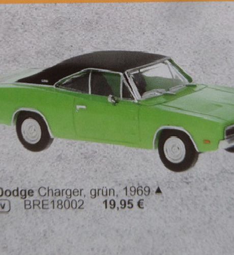 Voorbestellen !Brekina H0 18002 Dodge Charger groen