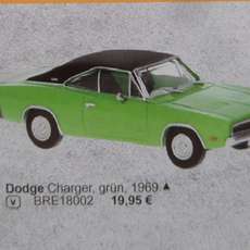 Voorbestellen !Brekina H0 18002 Dodge Charger groen