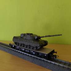 Roco H0 66390 NS  wagon met Leopard tank
