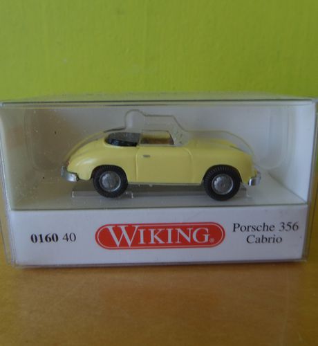 Wiking H0 16040 Porsche 356 Cabrio geel