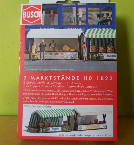 Busch H0 1822  2 marktkramen