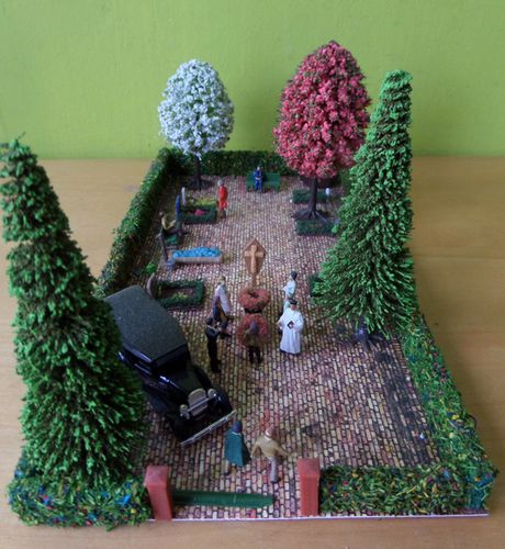 Busch H0 Begraafplaats diorama