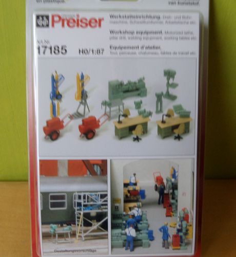 Preiser H0 17185 Bedrijfshal inrichting