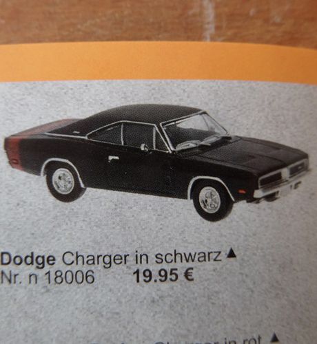 Voorbestellen !Brekina H0 18006 Dodge Charger zwart