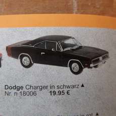 Voorbestellen !Brekina H0 18006 Dodge Charger zwart