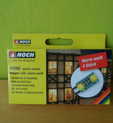 Noch 51285 Micro room Dubbele leds warm wit